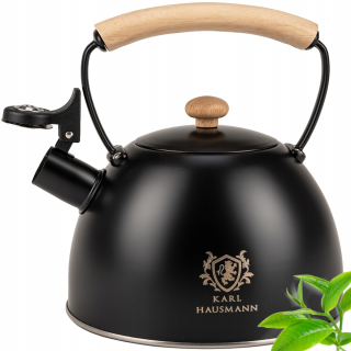 Čajník - Tradičná oceľová kanvica Karl Hausmann 2,5 l, čierna, odtiene hnedej a béžovej